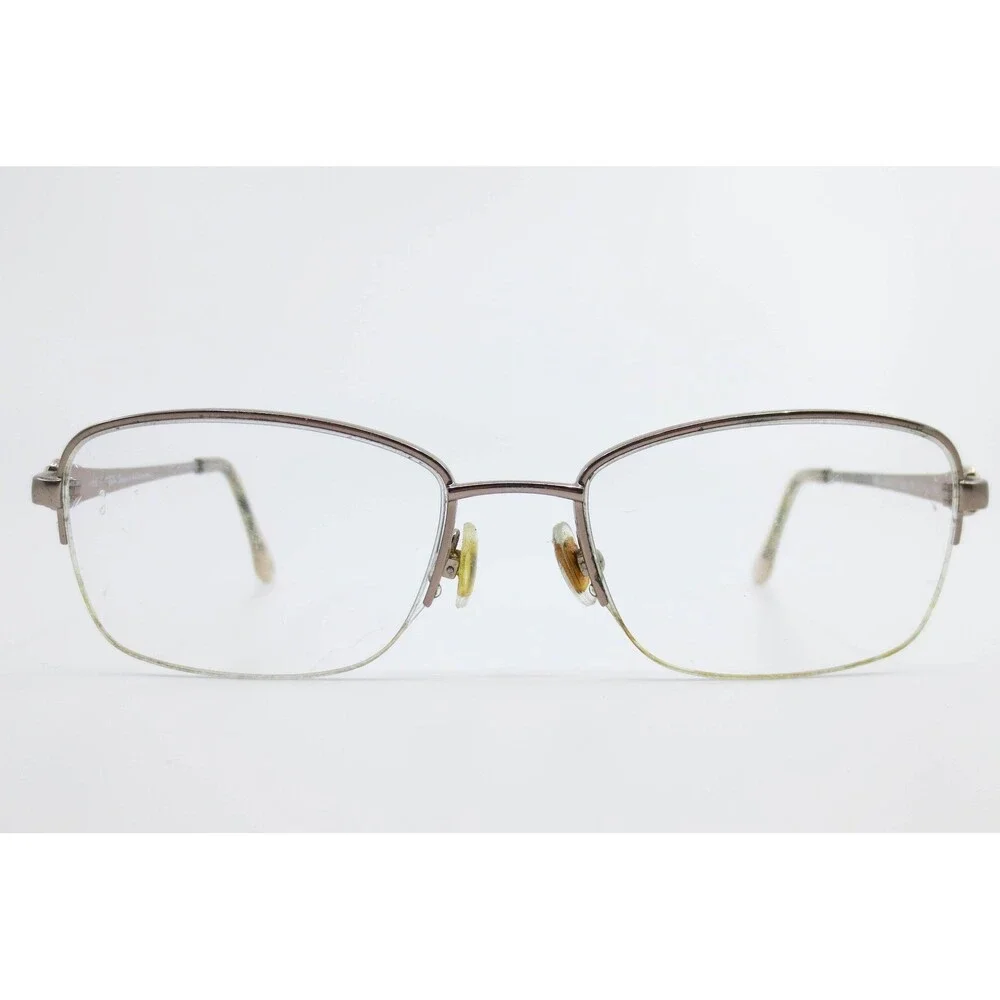 Tres Jolie by Marchon 173 220 Bronze Semi Rimless Rectangular Eyeglasses