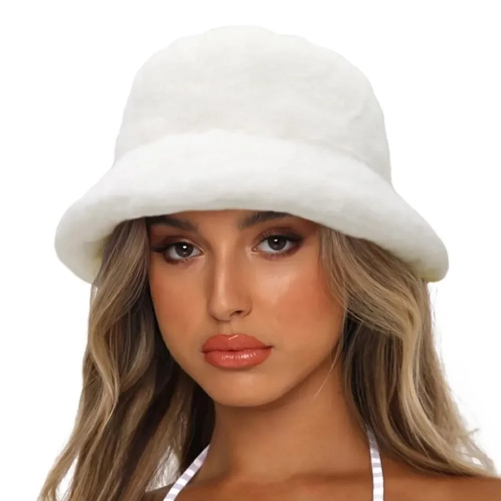 Fur Winter Fuzzy Bucket Hat