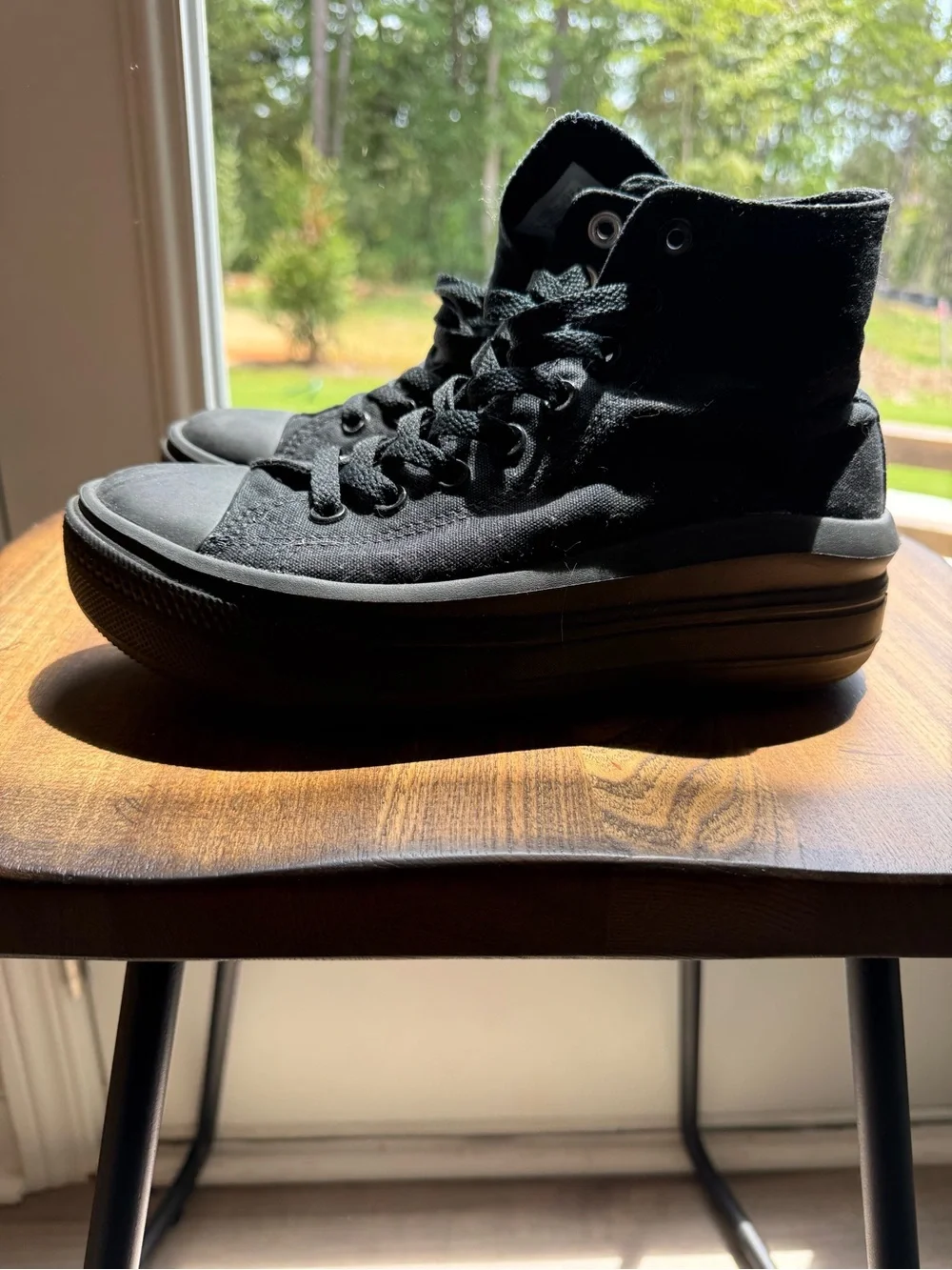 Converse Black High-Top Platform Sneakers