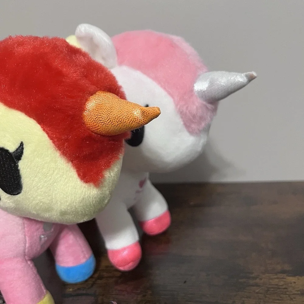 Tokidoki Lot 2 Unicorno Plush 2 Mermicorno Key Chains Fruittina Pitaya Lilypad