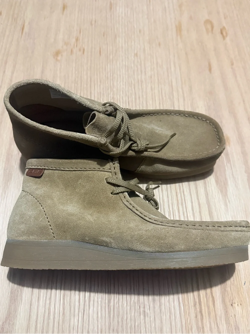 Clarks suede upper