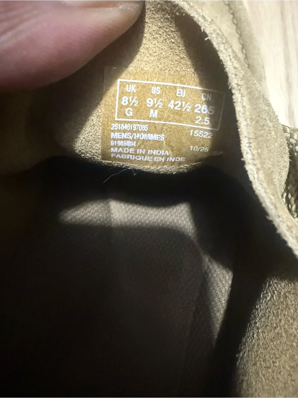 Clarks suede upper