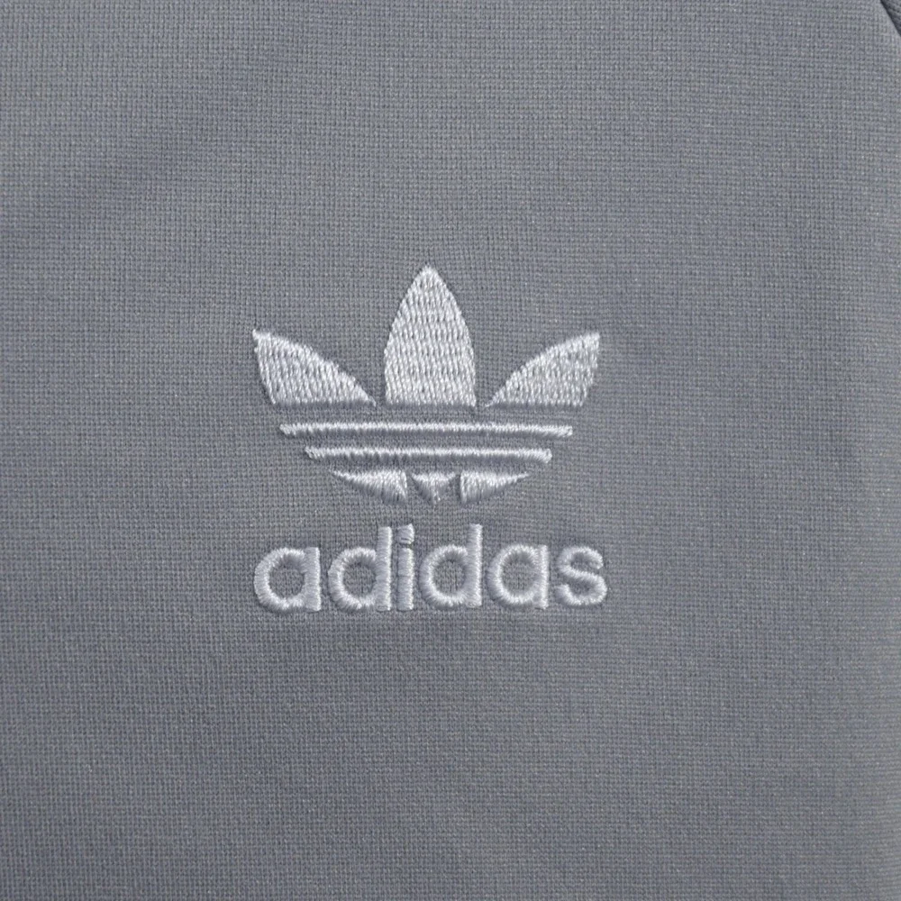 Adidas Track Jacket Mens L Gray Kansas Jayhawks Full Zip 3-Stripe Tracksuit Top