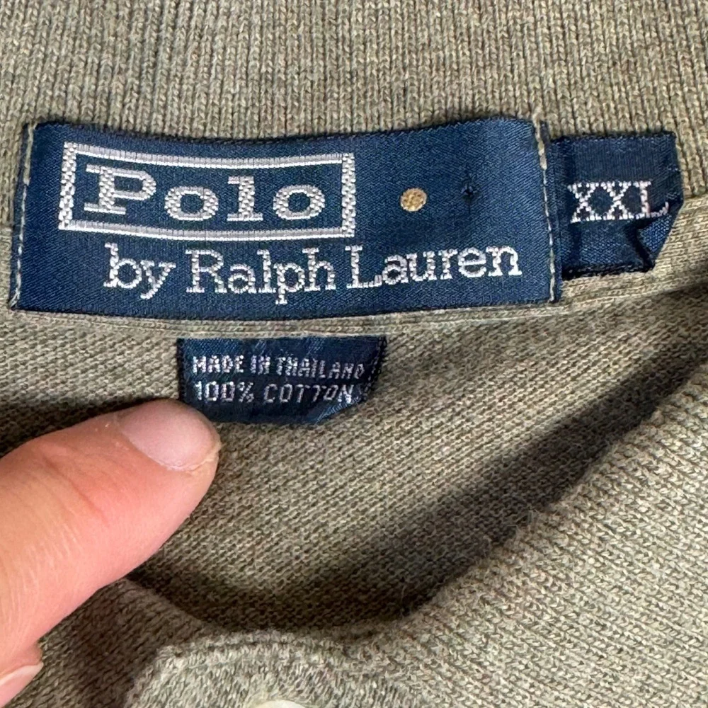 Polo Ralph Lauren Mens XXL Heathered Olive Green‎ Cotton Pique Short Sleeve Polo