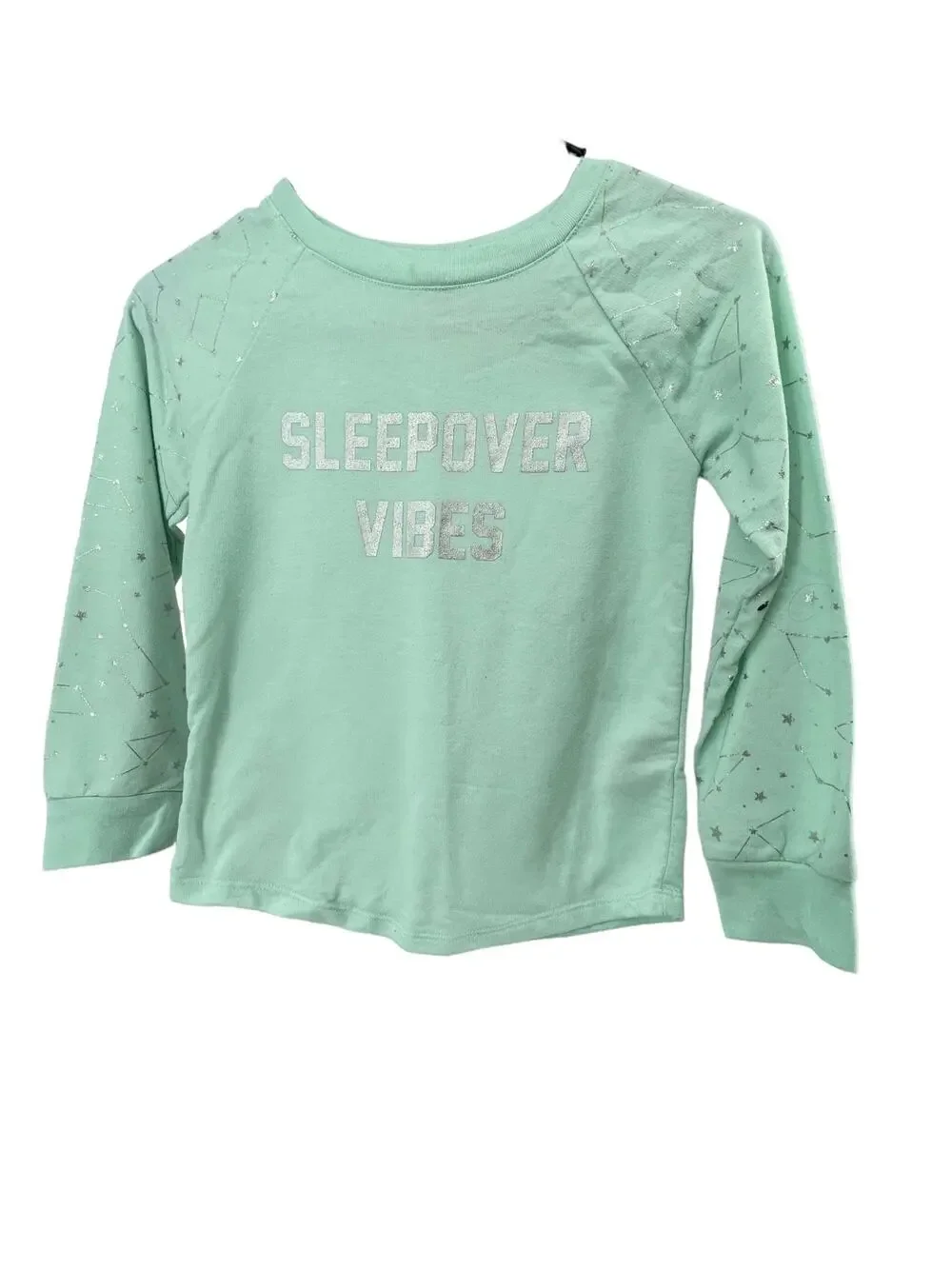 More than Magic Sleepwear Sleepover Green Pajama Top Youth Size Medium 7/8