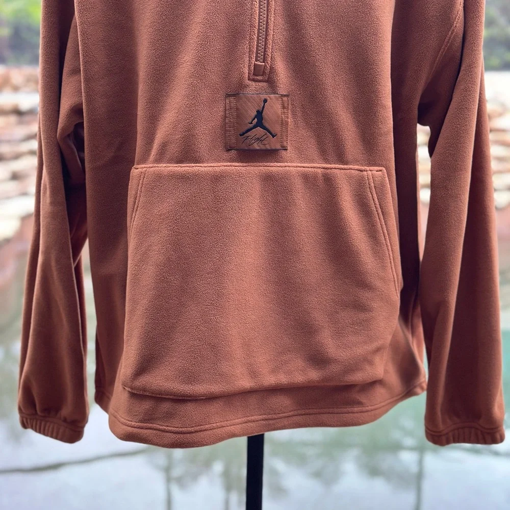 JORDAN MENS ESSENTIALS FLEECE‎ HALF ZIP SWEATSHIRT (L) FD7863-281