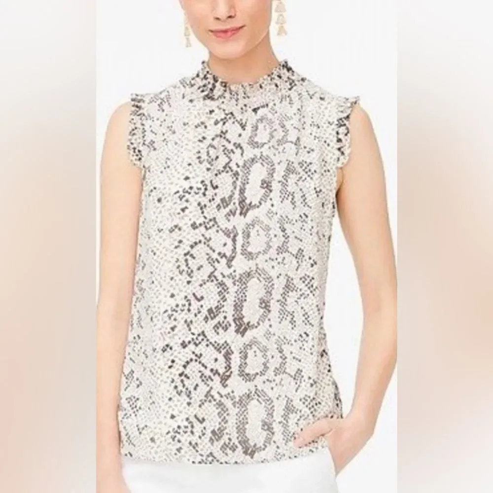 J Crew sleeveless snakeskin top size 4