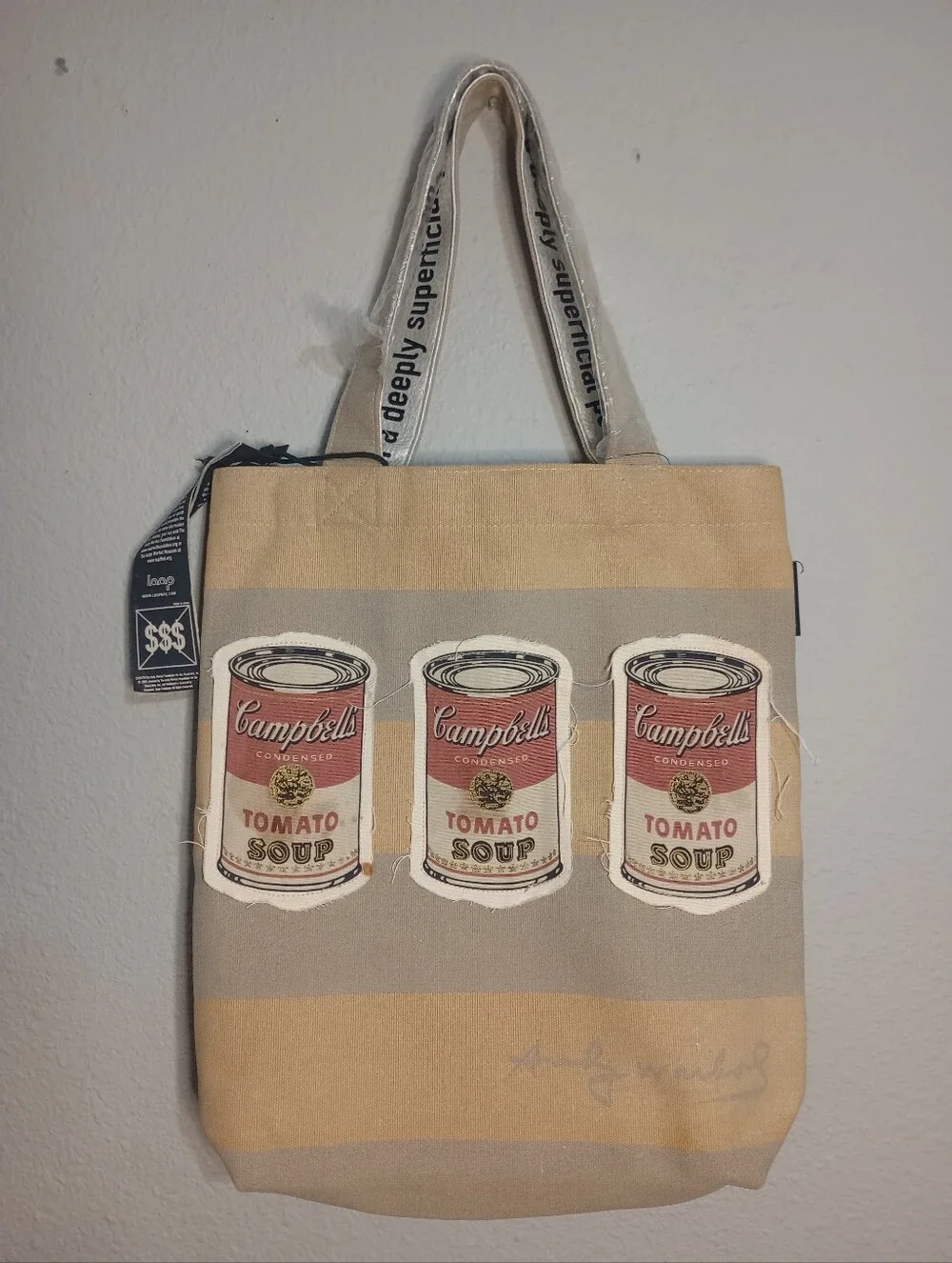Andy Warhol Campbell's Soup Tote With Coin Purse And Rejection Letter