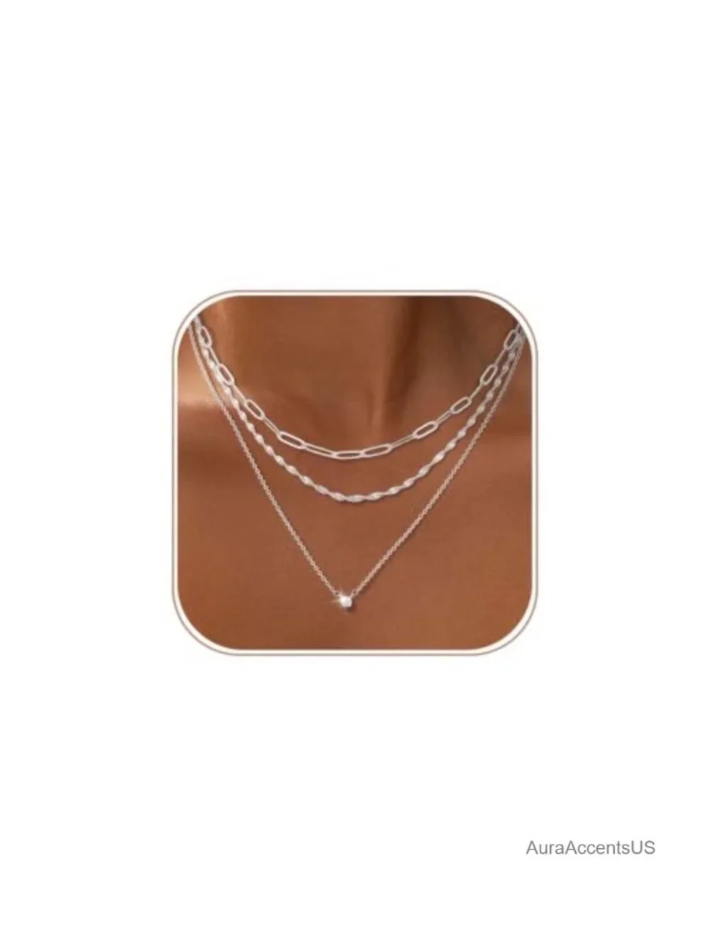 Layered Gold Plated Necklace Set for Women Dainty Waterproof Choker