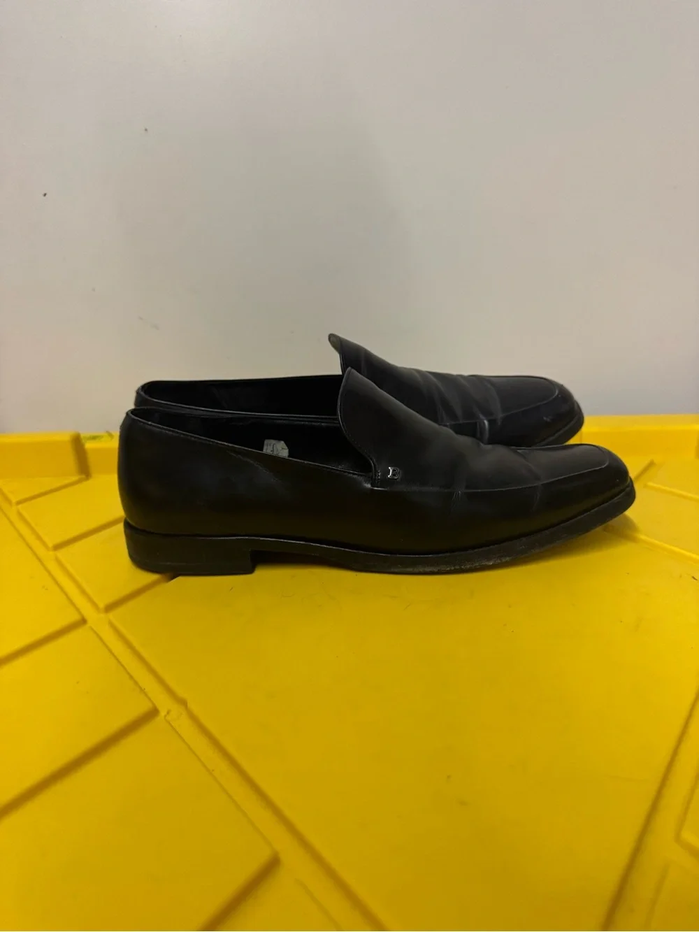 Bally black leather