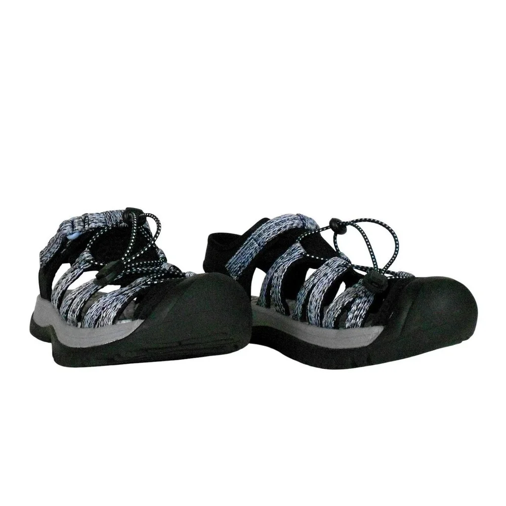 ZeroXposur Water Sandals Womens 7 Black Gray Toe Protection Lace Up River Hiking