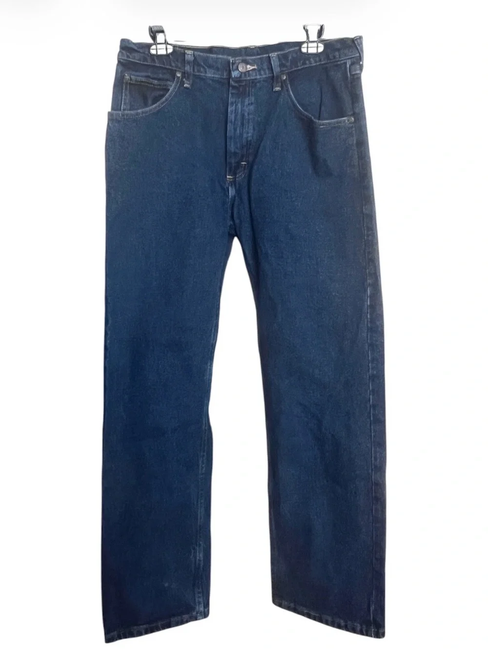 Wrangler Five Star Premium Jeans Western Straight Leg Mid Rise Blue SZ 33x30