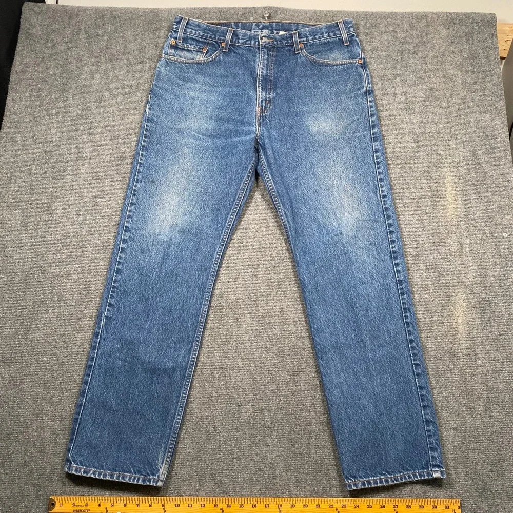 Levi Strauss 505‎ Vintage Mens Jeans 36x32 Medium Wash Regular Fit Straight Leg