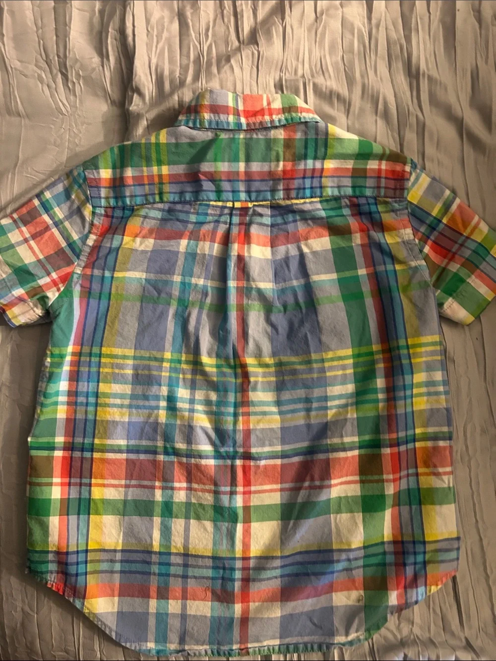 Ralph Lauren Kids Short-Sleeve Plaid Shirt in Blue, Green, Red, Yellow