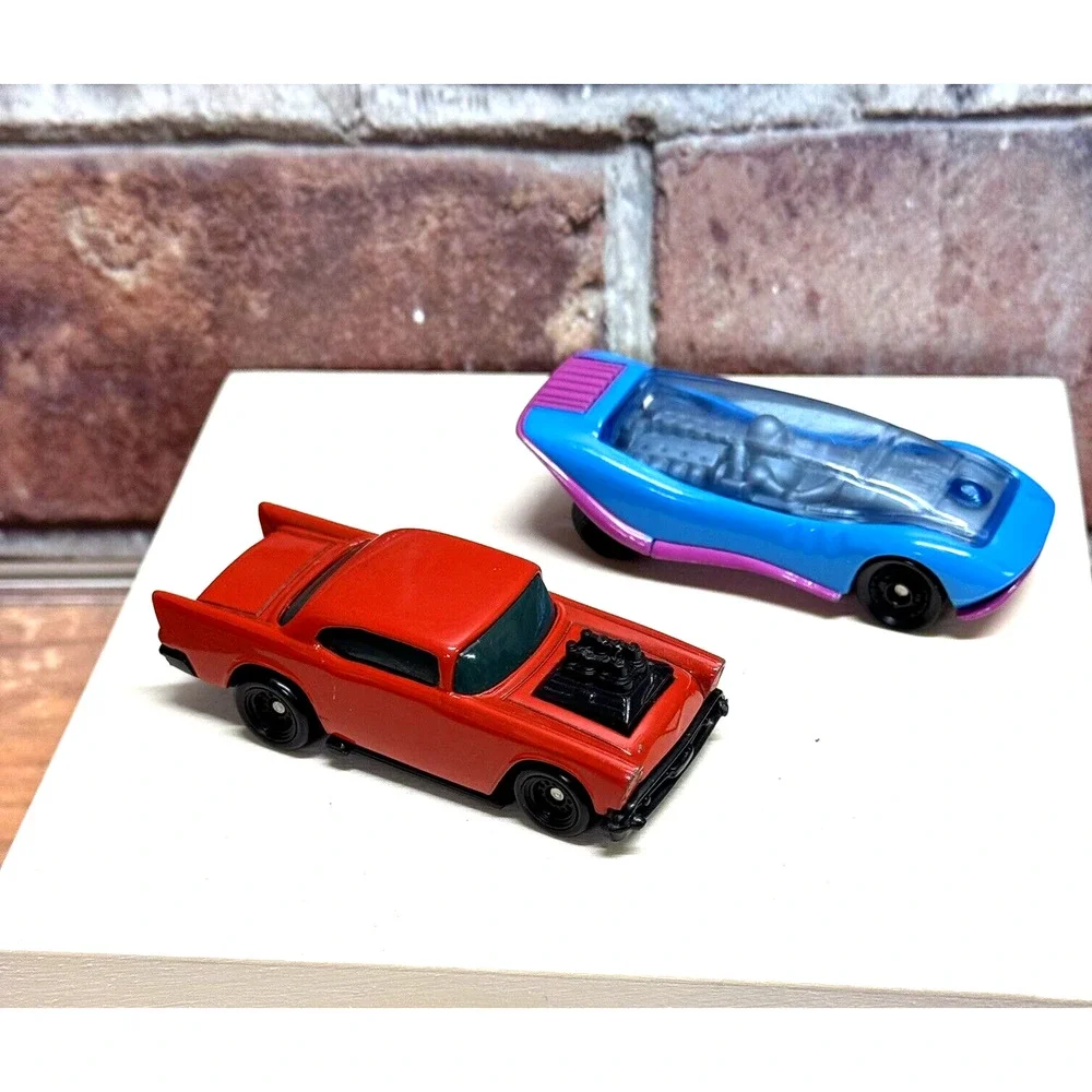 Lot of 2 Vintage Hot Wheels '57 Chevy Red Black 1993 & Blue Radar Racer 1995‎