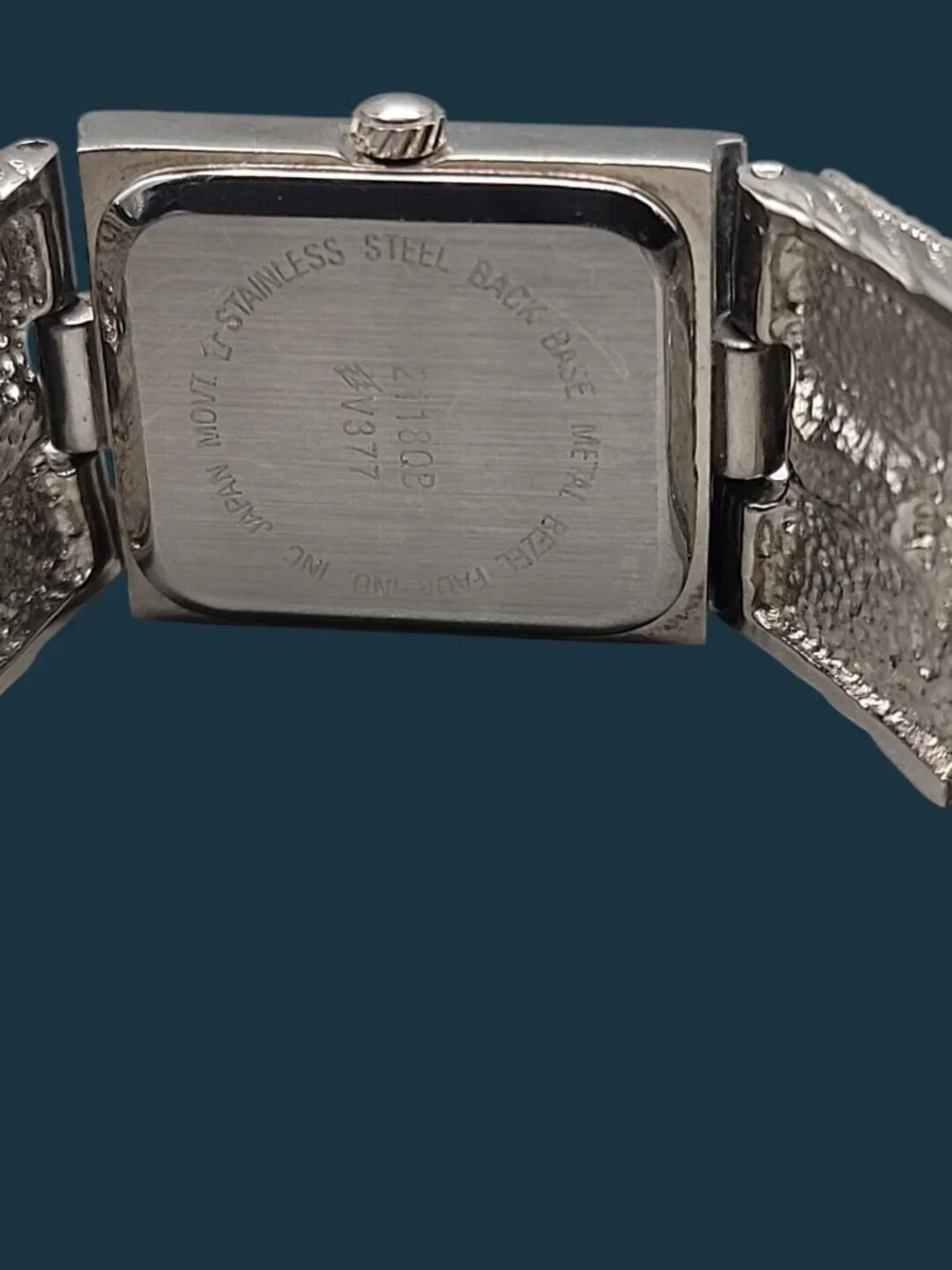 Futura Tank Ladies Quartz Watch 20mm Dial Marcasites Silver Tone 6.5” Band