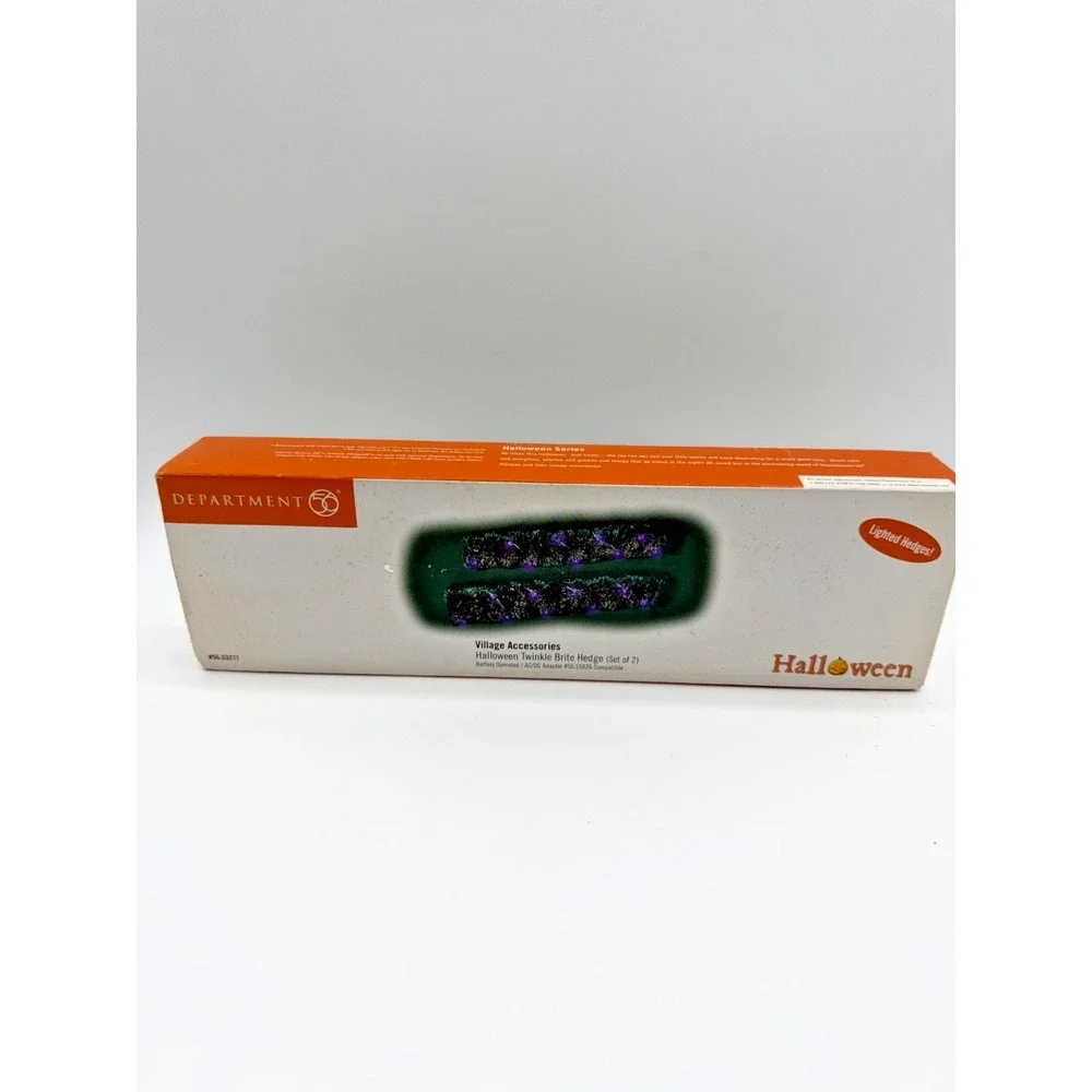 Halloween Depart 56 Village Access. Twinkle Brite Hedge Box set‎ 2 Missing Cord