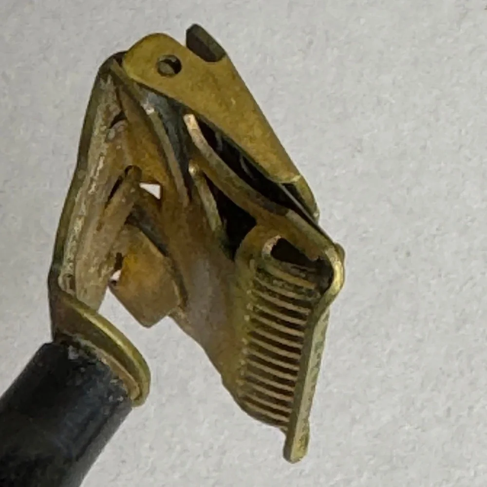 Vintage GEM Junior Single Edge Safety Razor Gold Tone Black Bakelite‎ Handle USA