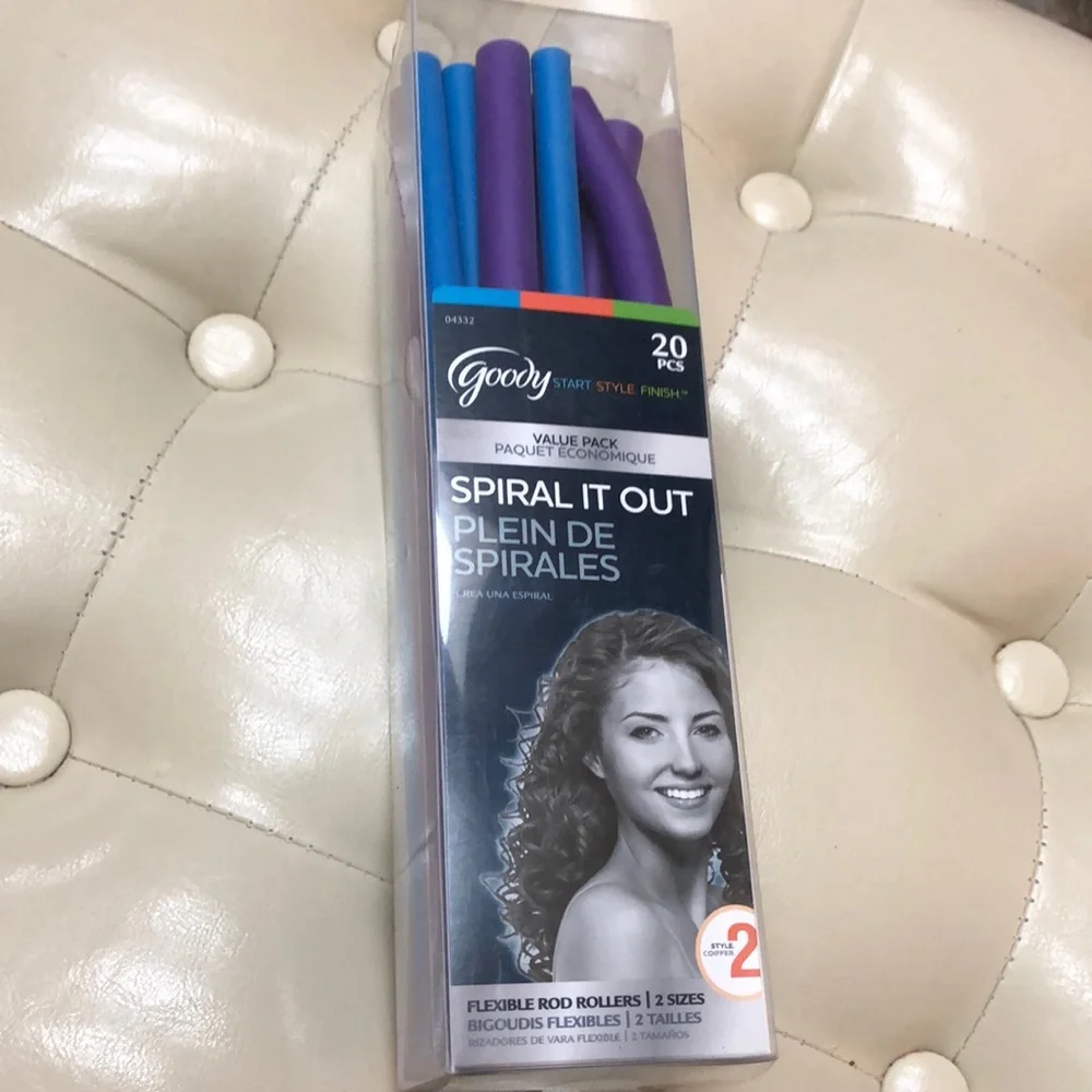 Goody Flexible Rod rollers, excellent condition. Spiral it out