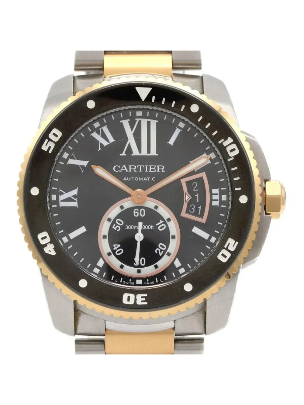 Cartier Calibre du Diver PG Stainless Steel Pink Gold Automatic