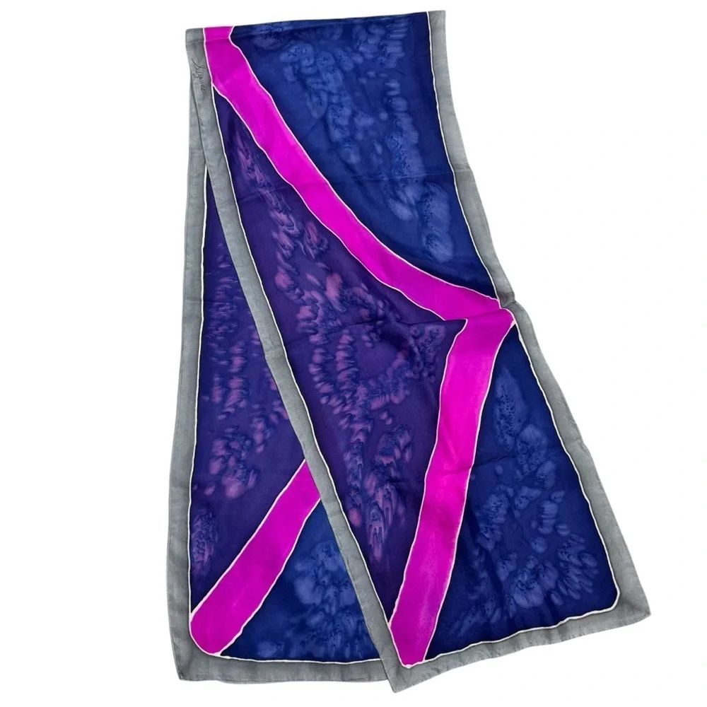 Silk purple blue