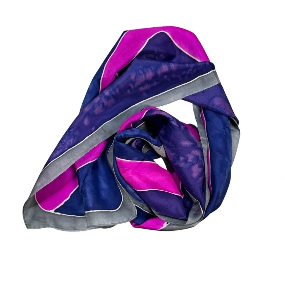 Silk purple blue