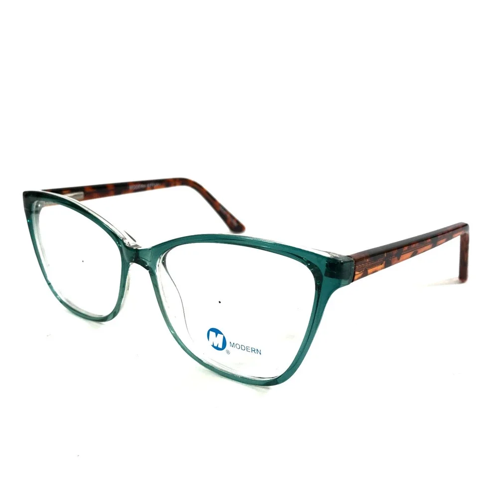 Modern Eyeglasses Frames EFFORT CRYSTAL TORTOISE Cat Eye Full Rim 55-16-140
