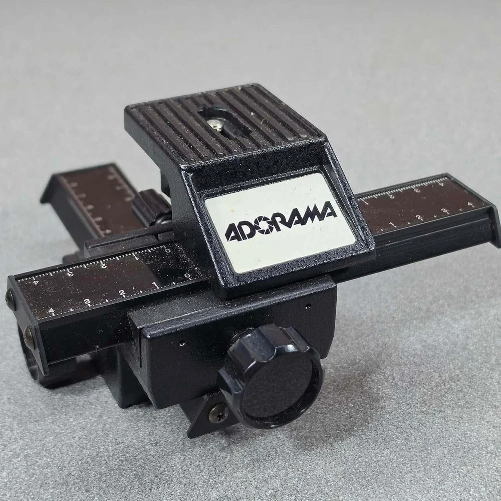 Adorama 4-Way Macro Focusing Rail Slider Black Excellent Dual Axis Japan