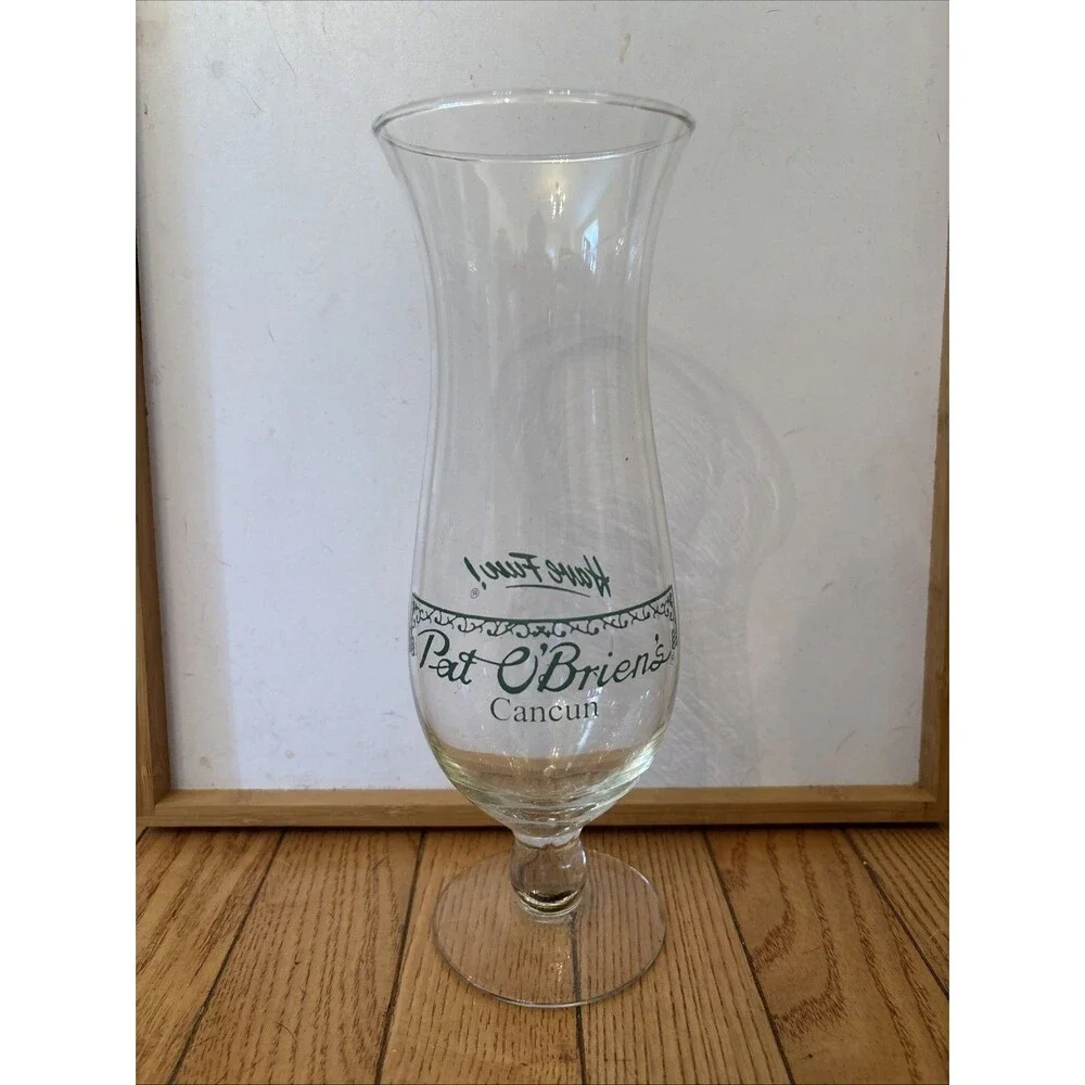 Vintage Pat O'Brien's New Orleans Hurricane Glass, Hand Blown in Mexico