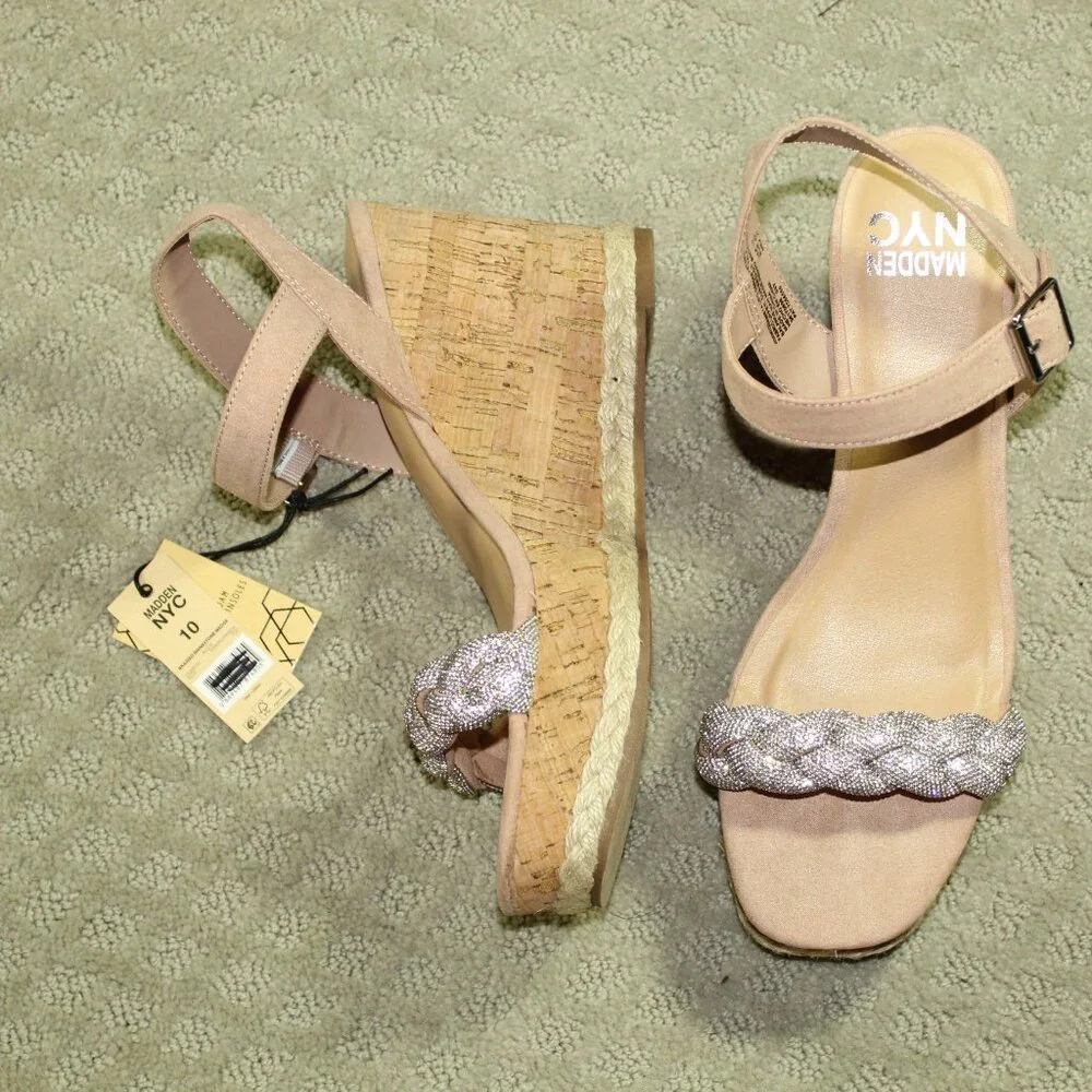 NEW Madden NYC Women's 10 Braided Rhinestone 1.5
