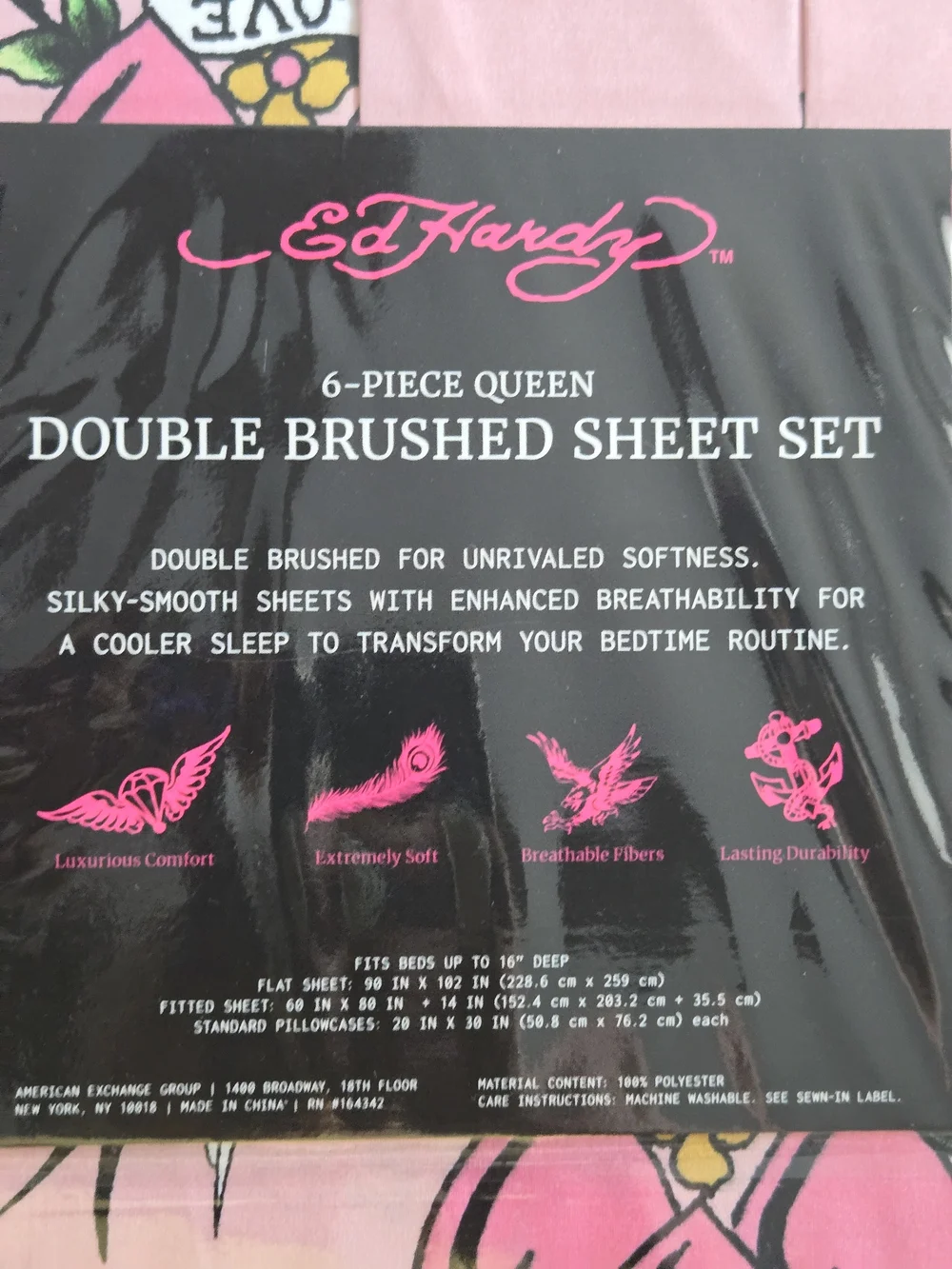 Ed Hardy includes flat