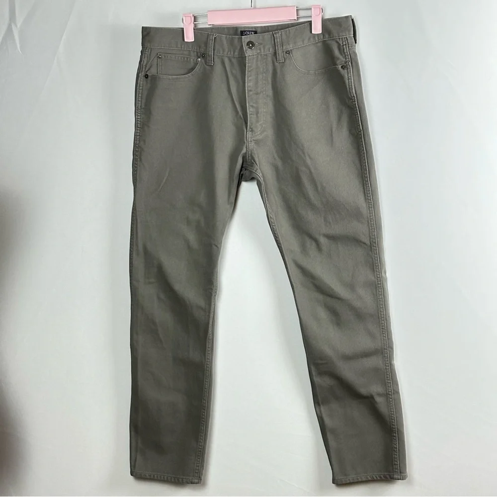 J.Crew The Sutton men's grey cotton straight leg pants - size 33 x 30