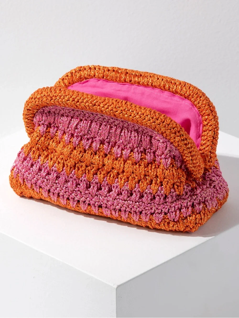NWT $84 Shiraleah Luna Crochet Clutch