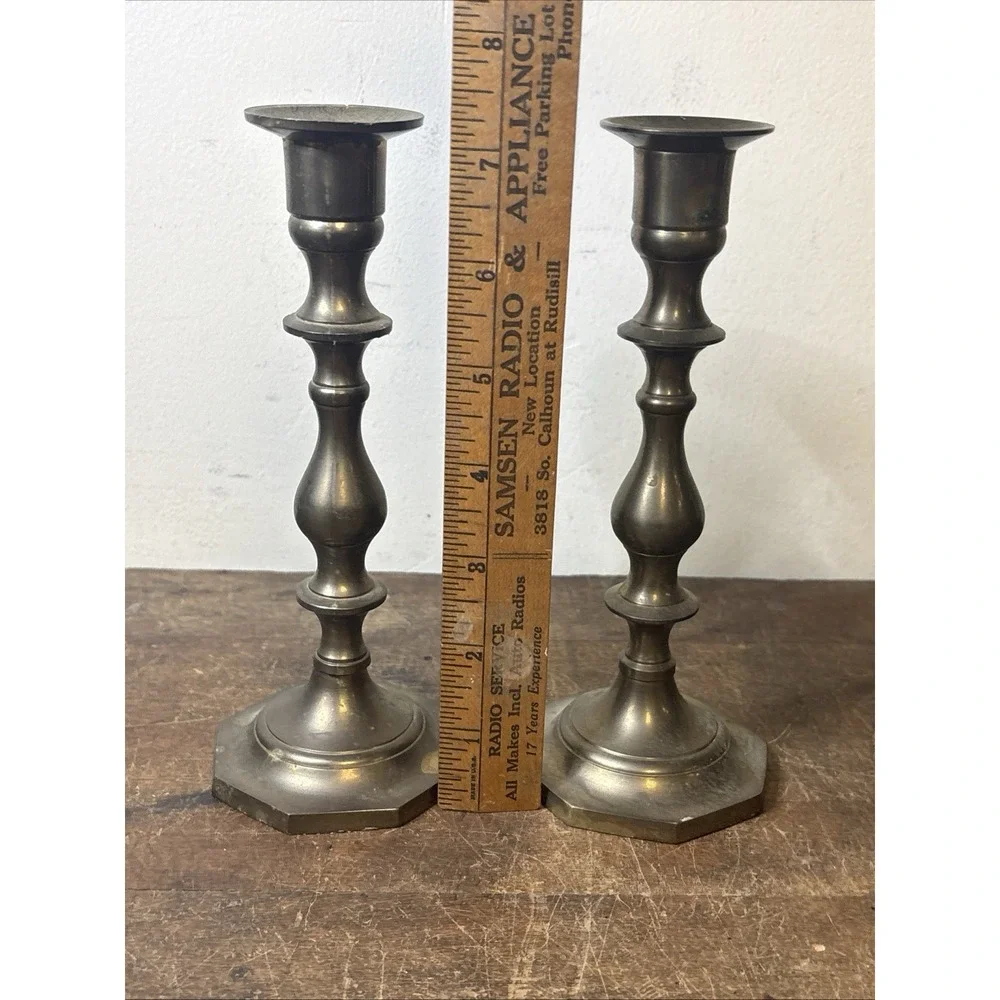 Vintage Classic Solid Brass Candlestick Candle Holders 7
