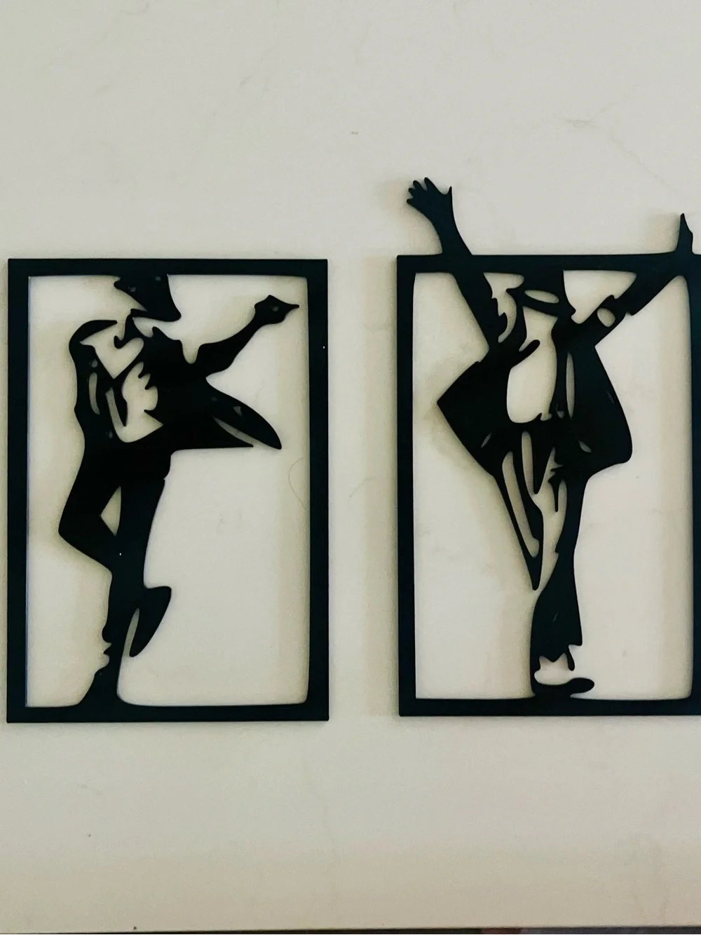 Black Silhouette Dancer Wall Art Set - Home Wall Decor