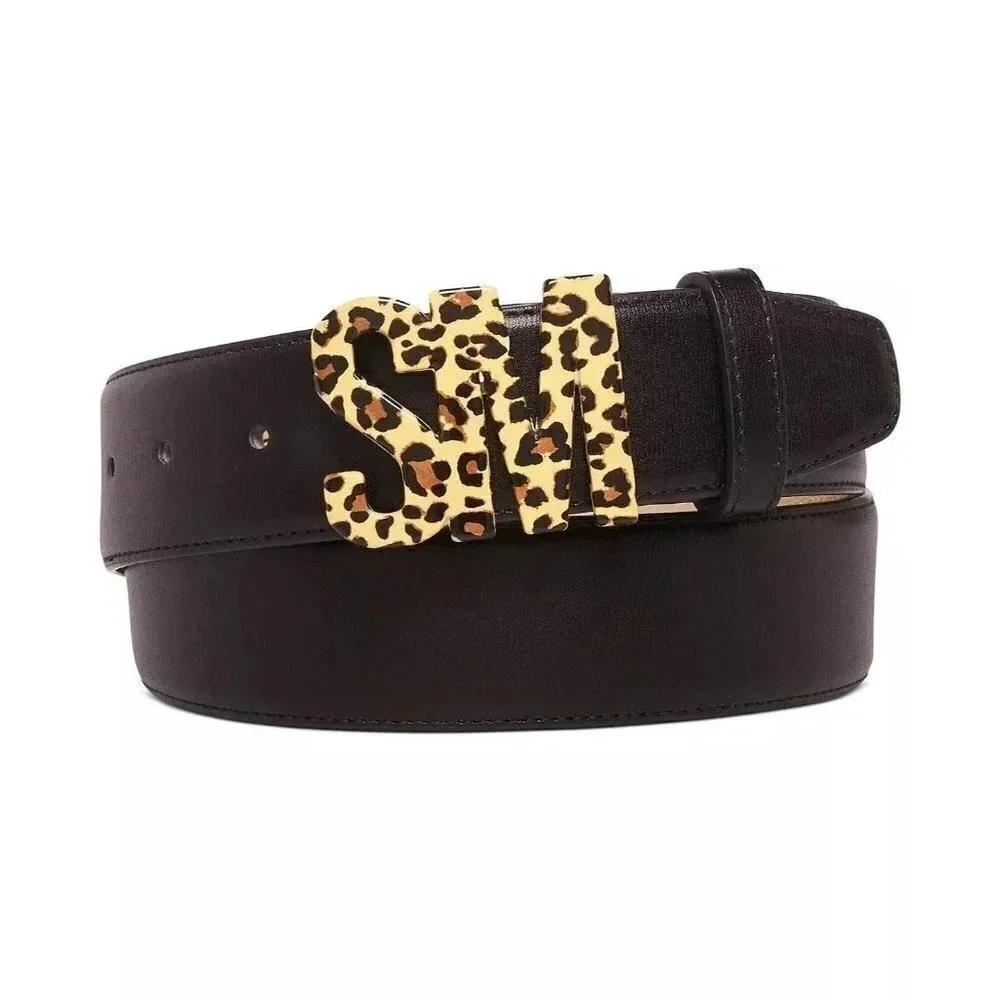 NWT STEVE MADDEN Women's Faux-Leather Belt With SM Leather Keeper Size M