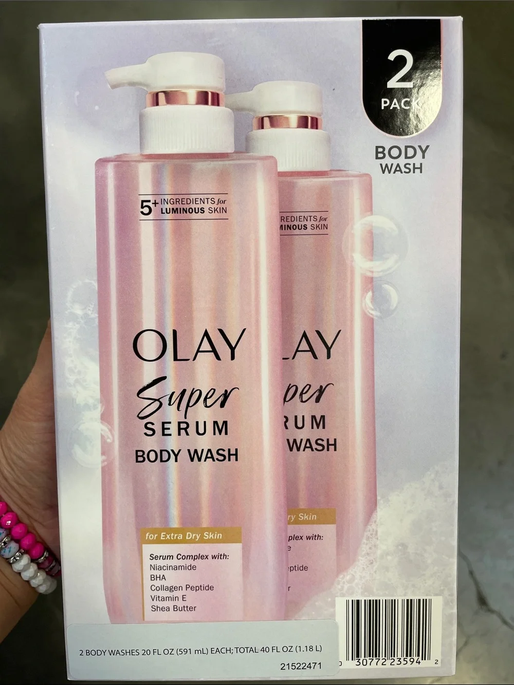OLAY Super Serum Body Wash Pink Duo Pack