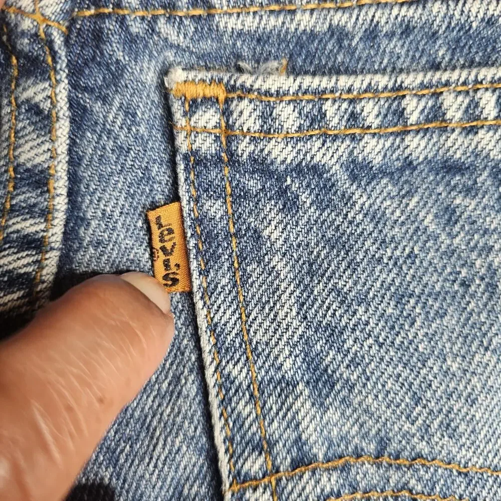 Vintage Levi’s 505 Orange Tab Jeans Cutoff Shorts Fit 36 90s Summer Festival
