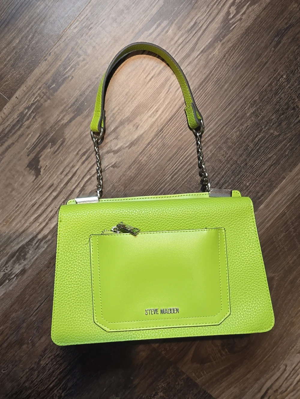 Steve Madden Neon Green Top-Handle Satchel, 11x7x4