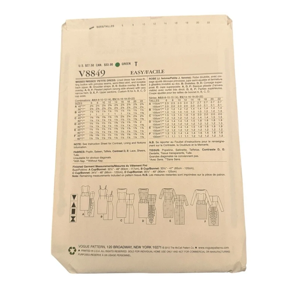 Vogue sewing pattern