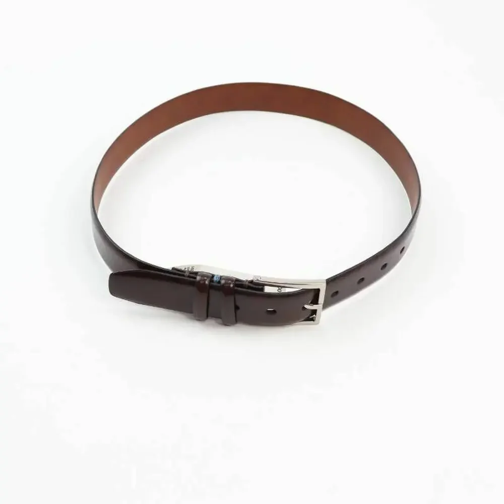 Randa Accessories Mens Double Loop Dress Belt Brown Leather Career S‎ 30-32 New