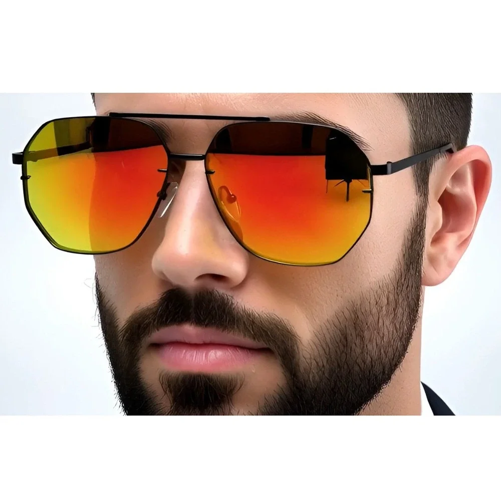 Red Mirror Lens Sunglasses Men's Women's Classic Style Retro Lentes Gafas Nuevo‎