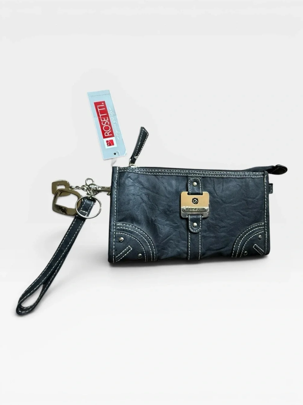 Rosetti black wristlet