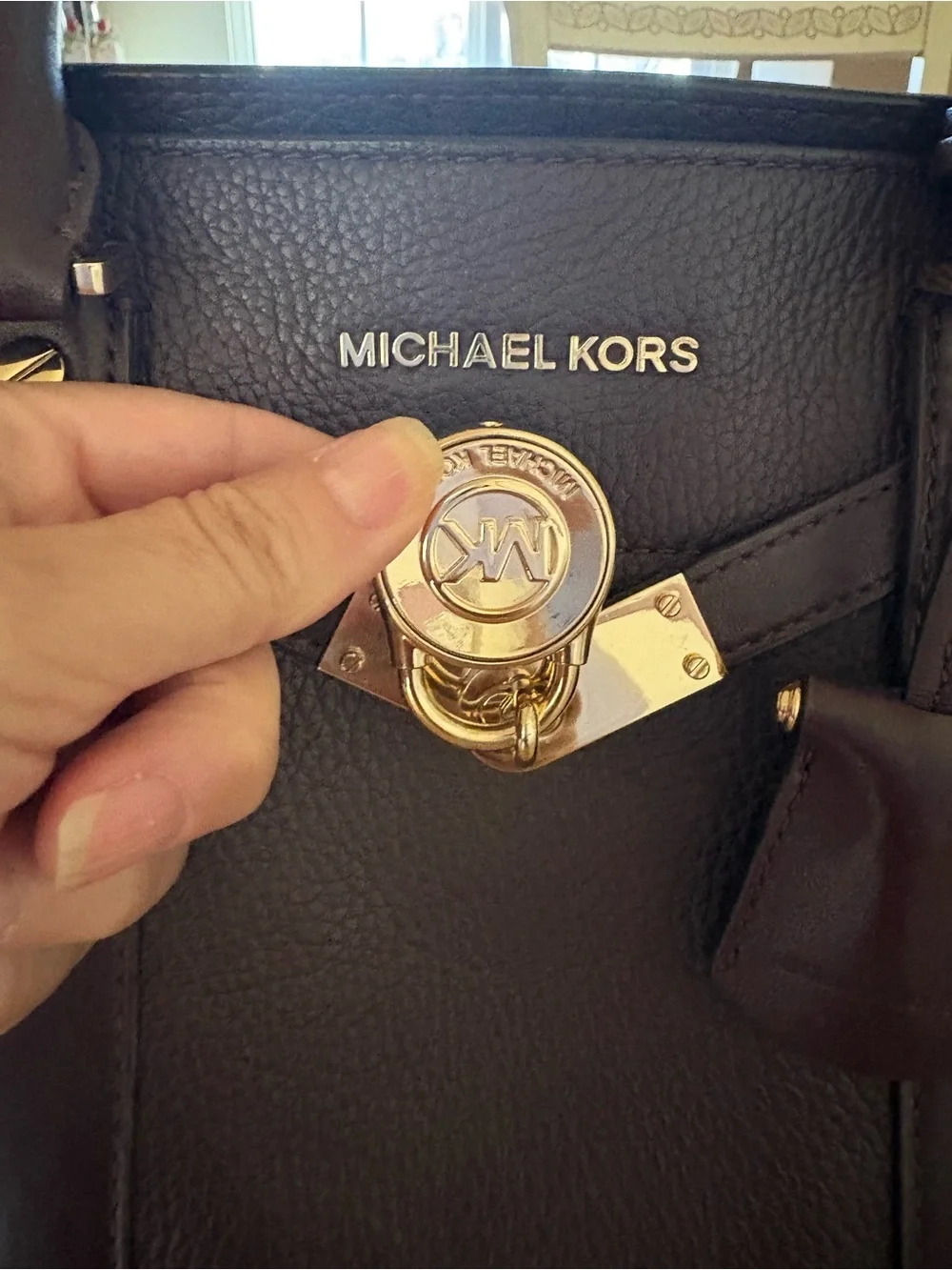 Michael Kors structured leather