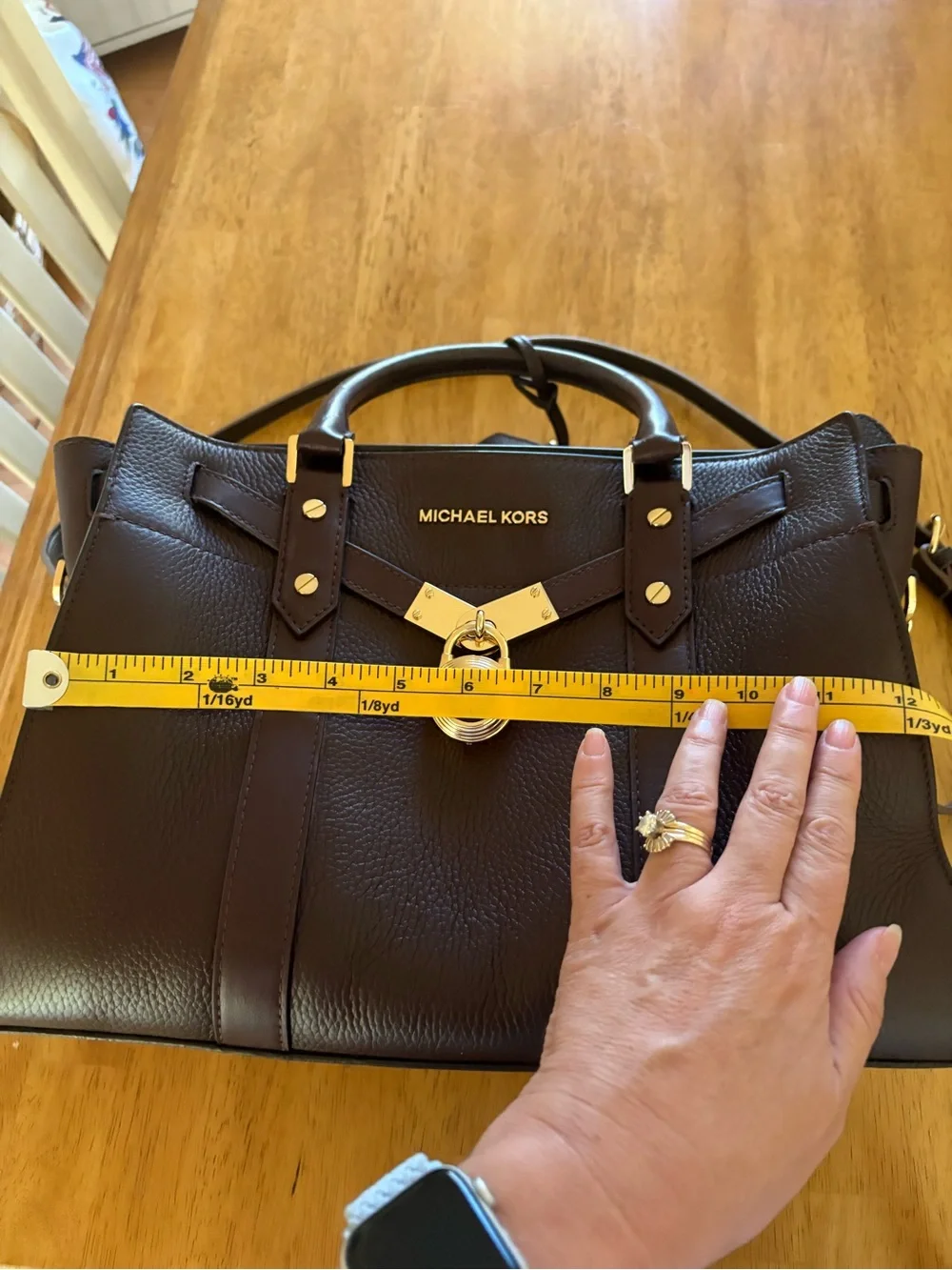 Michael Kors structured leather