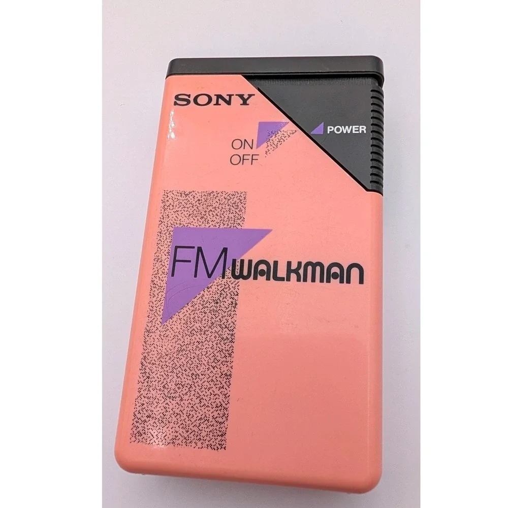 Sony FM Walkman SRF-16W Portable Radio Pink Vintage FM Receiver Personal Audio
