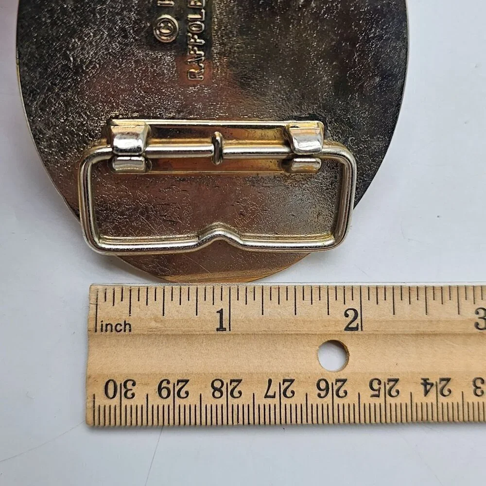 Elvis Presley 1986 Raffoler Gold Belt Buckle The King Of Rock & Roll Decorative