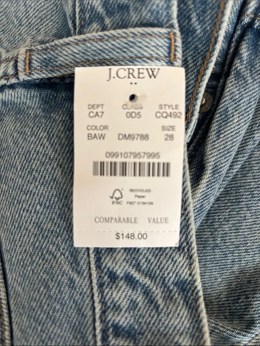 J. Crew classic baggy