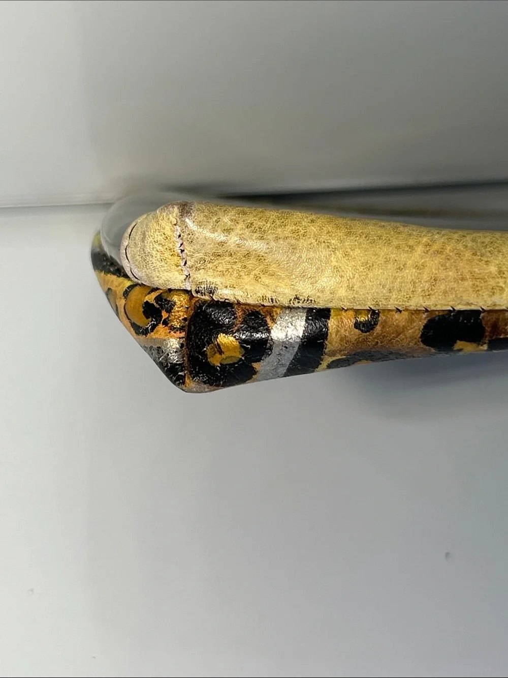 Anuschka Genuine Hand Painted Leather Floral Theme Zipper Pouch