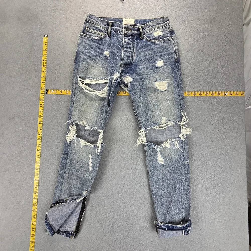 Fear of God Jeans Mens‎ Fourth Collection 2015-2016 Altered Waist Zip Ankle Read